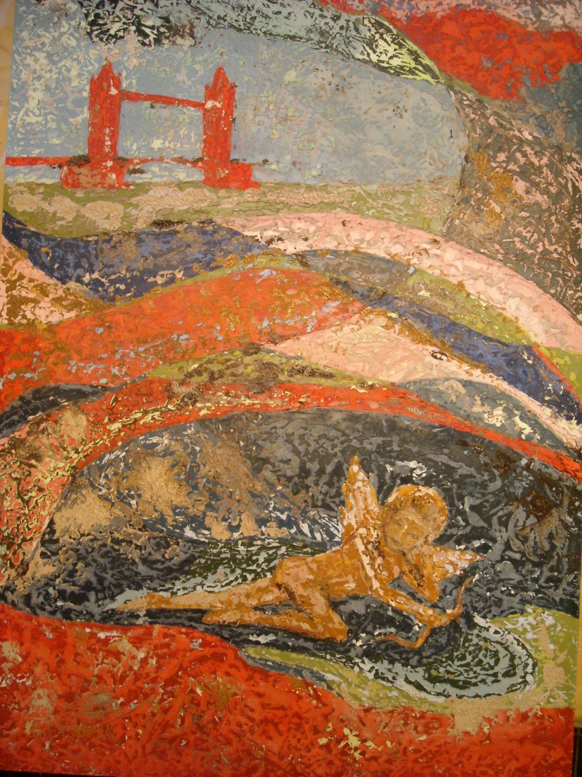 ange-huile-sur-papier-50x70cm