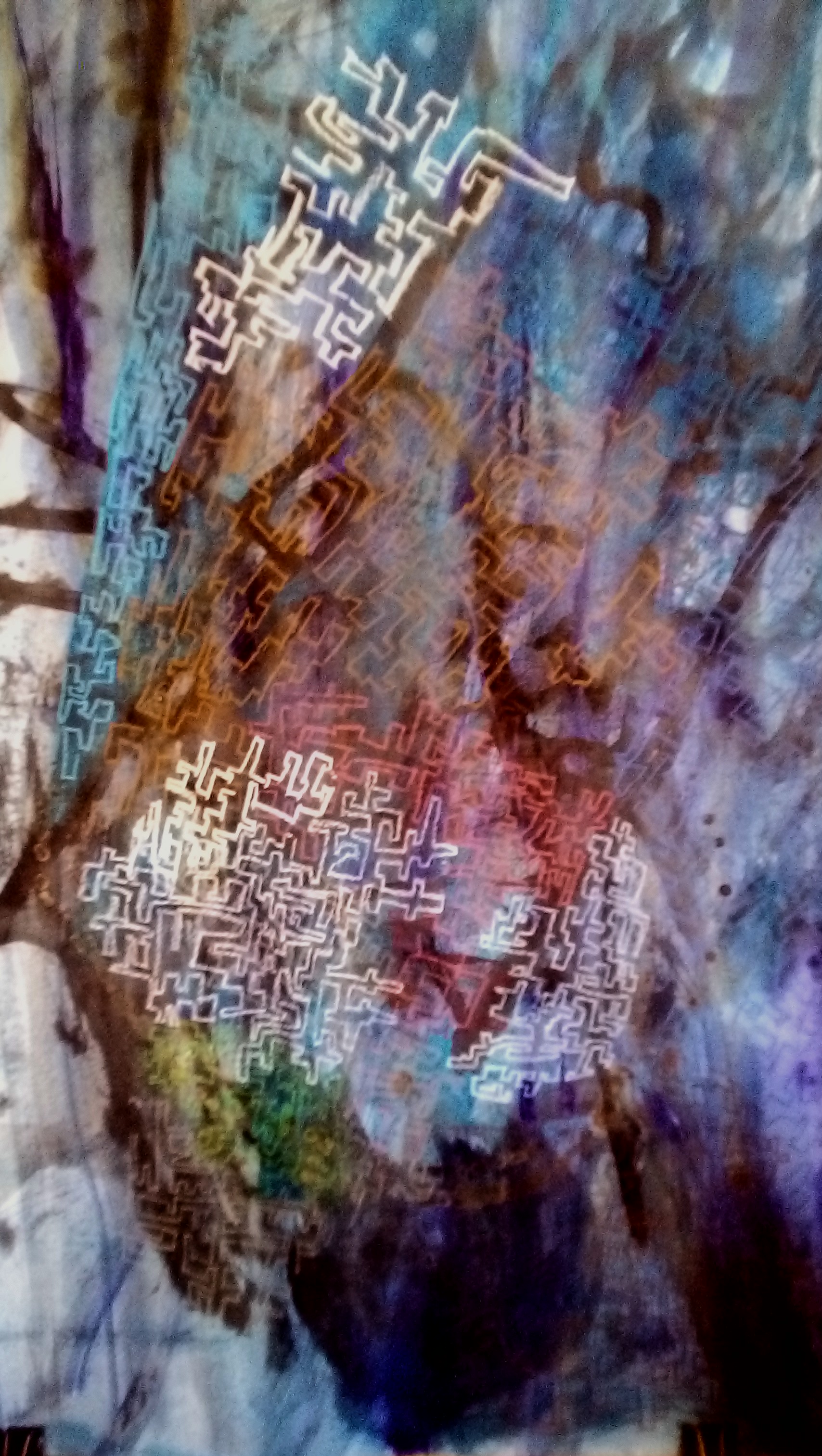 chrysalide-technique-mixte-sur-papier-70x50cm