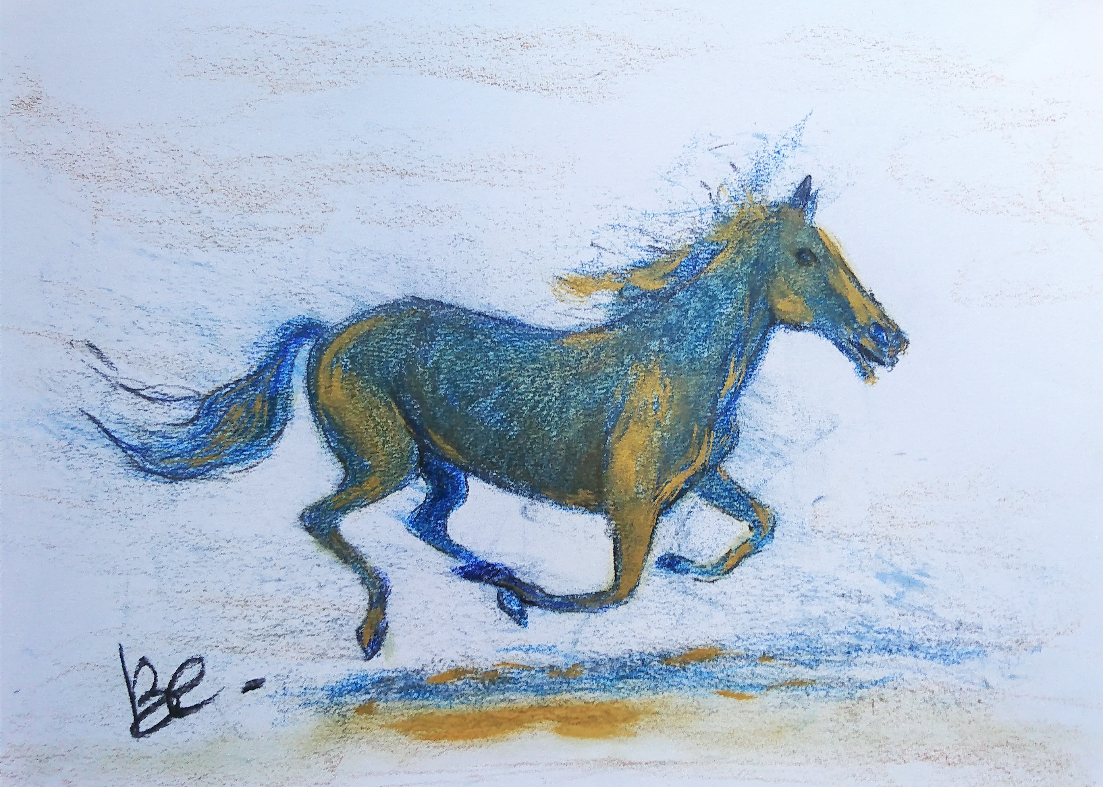 pegase-technique-mixte-42x50cm