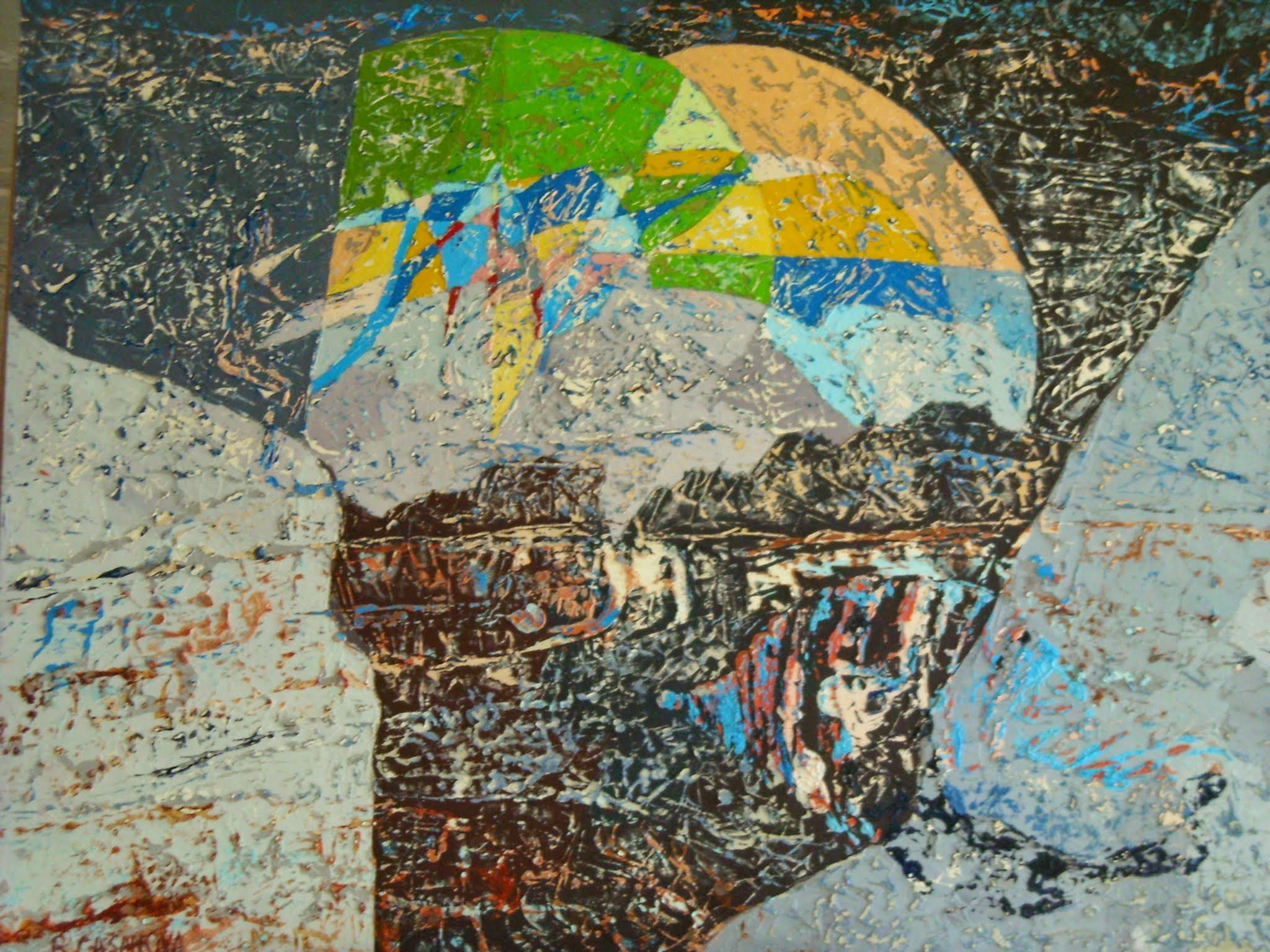 le-griot-huile-sur-carton-60x80cm